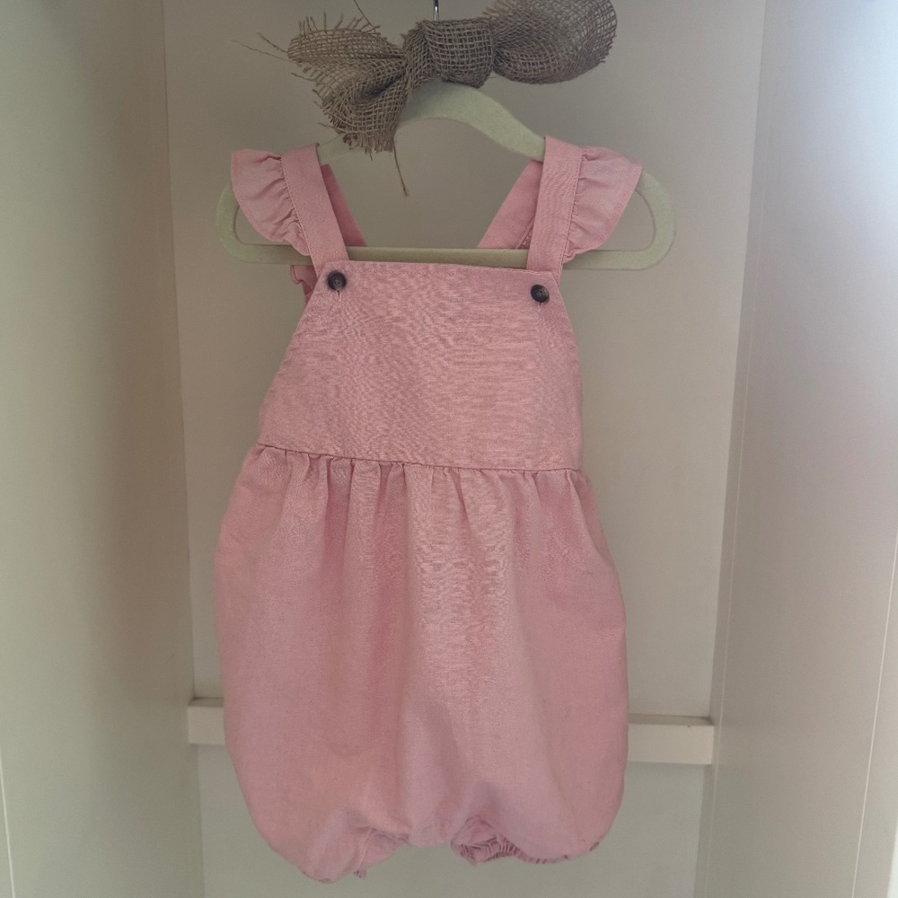 Seed Heritage Baby Pink Bubble Romper, girls size 18-24 Months